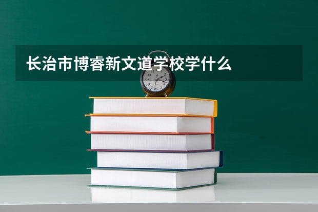 长治市博睿新文道学校学什么