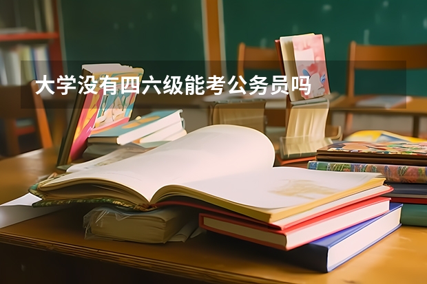 大学没有四六级能考公务员吗