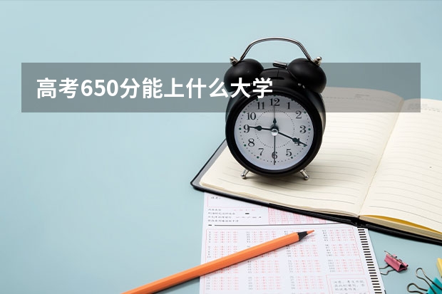 高考650分能上什么大学