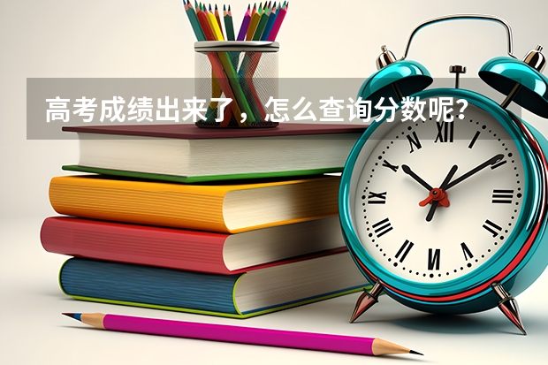 高考成绩出来了，怎么查询分数呢？