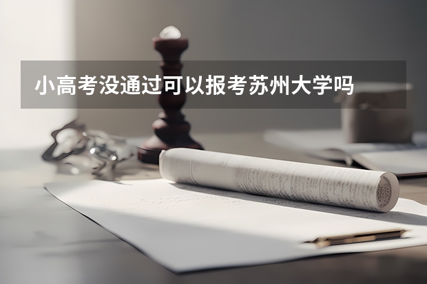 小高考没通过可以报考苏州大学吗